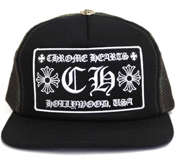 Chrome Hearts CH Hollywood Trucker Hat Black/Camo