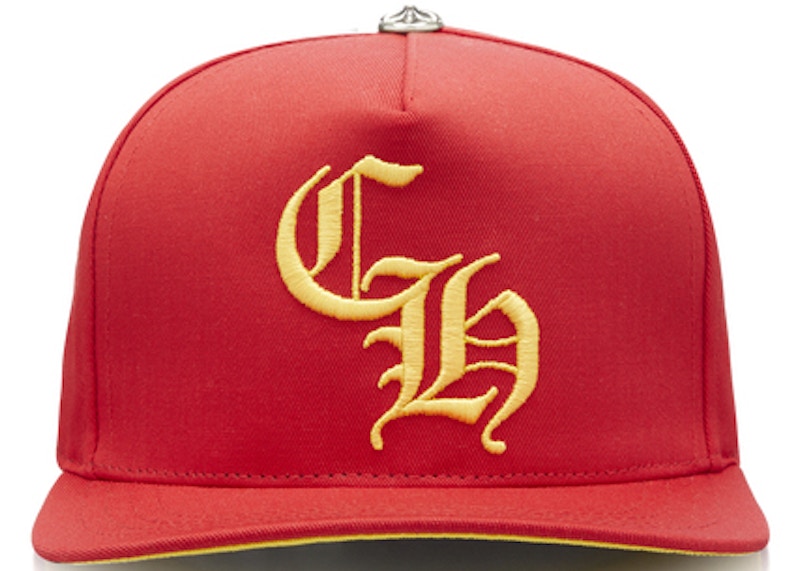 Chrome Hearts CH Silver Button Hat Red/Yellow