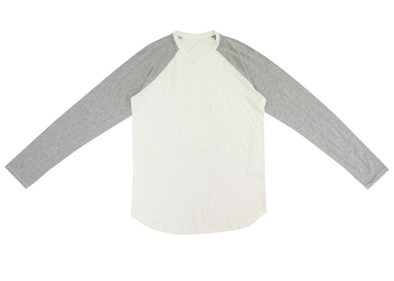 Chrome Hearts Cemetery Cross Straight Longsleeve T-Shirt Cream/Grey