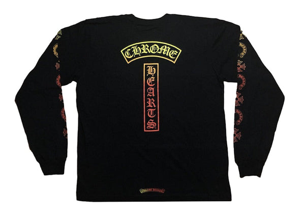 Chrome Hearts Gradient Logo L/S T-Shirt Black/Yellow/Orange