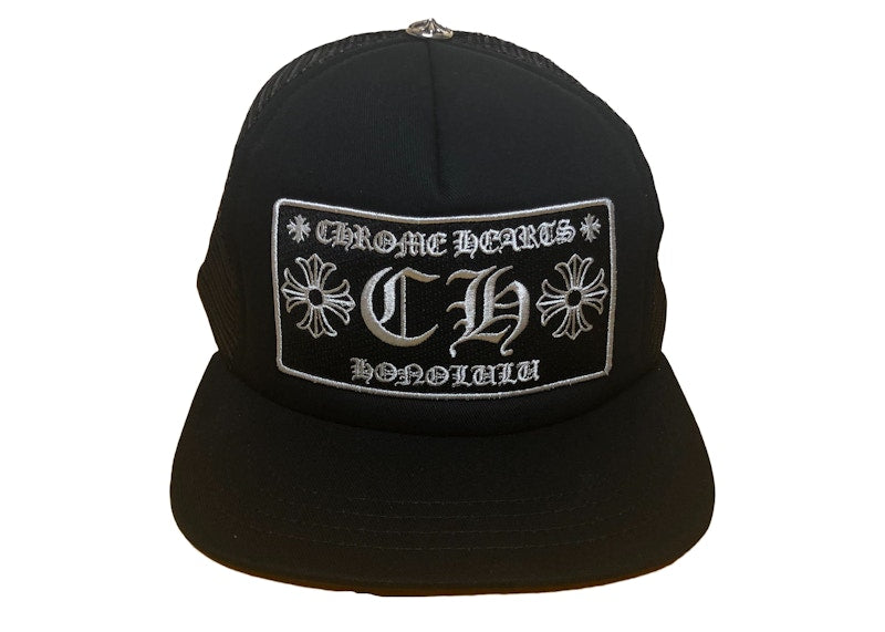 Chrome Hearts Honolulu Exclusive CH Trucker Hat Black/black