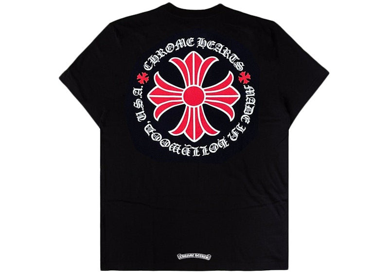 Chrome Hearts Made In Hollywood Plus Cross T-shirt Black/Red