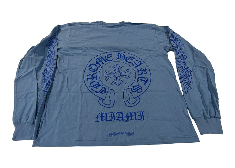 Chrome Hearts Miami Exclusive Long Sleeve T-shirt Blue/Dark Blue