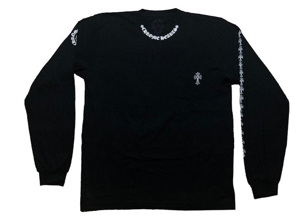 Chrome Hearts Neck Logo Cross Sleeve L/S T-shirt Black