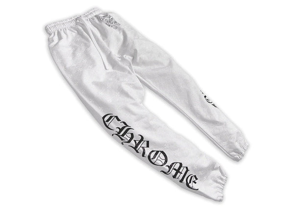 Chrome Hearts Plus Cross All Over Print Sweatpants White