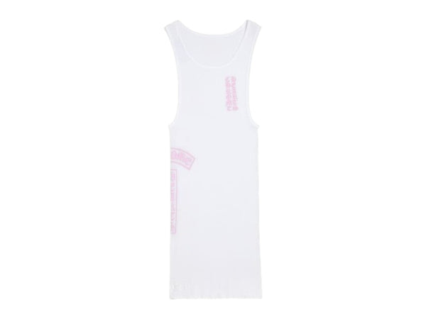 Chrome Hearts T Bar Rib Tank White/Pink