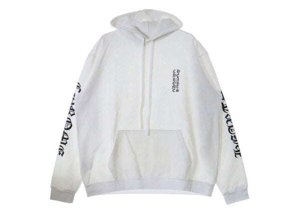 Chrome Hearts Vertical Logo Hoodie White