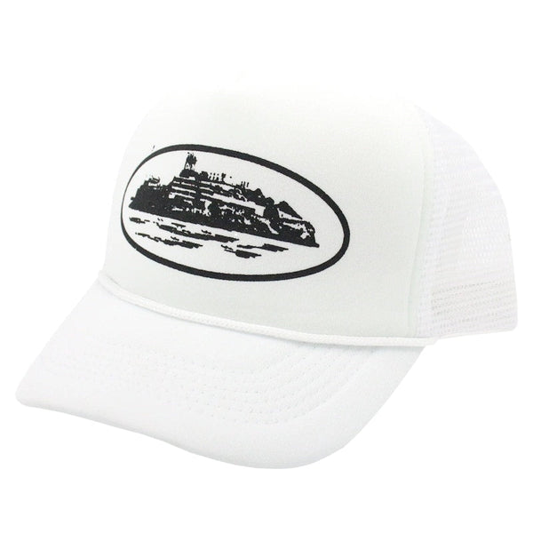 Corteiz Alcatraz Trucker Hat White