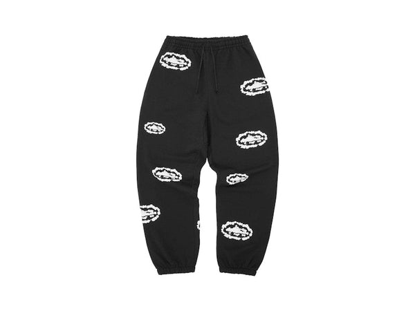 Corteiz x Denim Tears Island Wreath Sweatpant Black