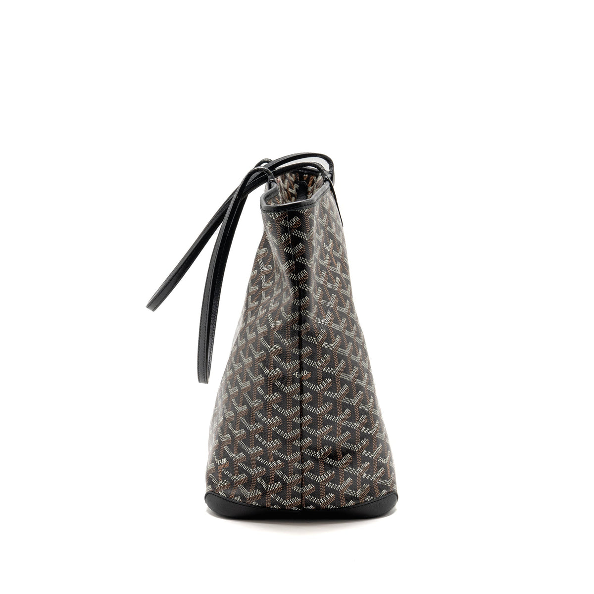 GOYARD ARTOIS BAG PM GOYARDINE CANVAS/CHEVROCHES CALFSKIN BLACK SHW