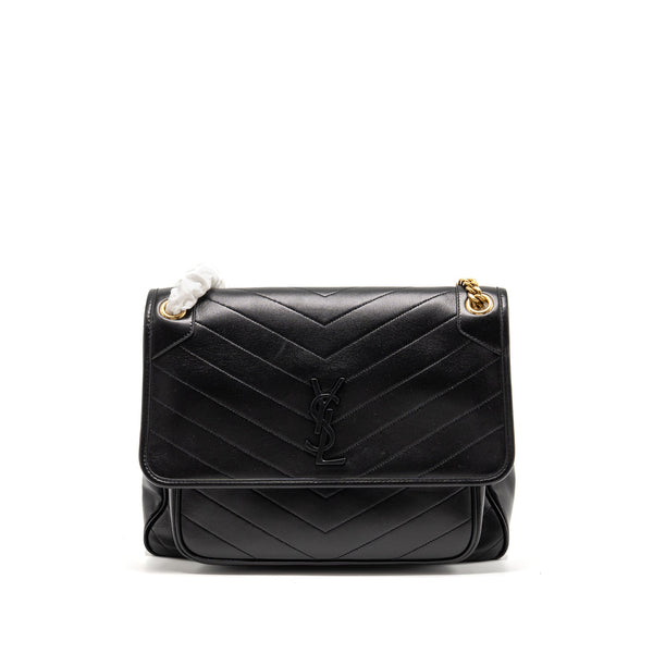 SAINT LAURENT LARGE NIKI BAG LAMBSKIN BLACK GHW