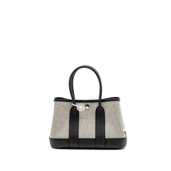 HERMES NEO GARDEN PARTY 23 NEGONDA/CANVAS ECRU/NOIR SHW