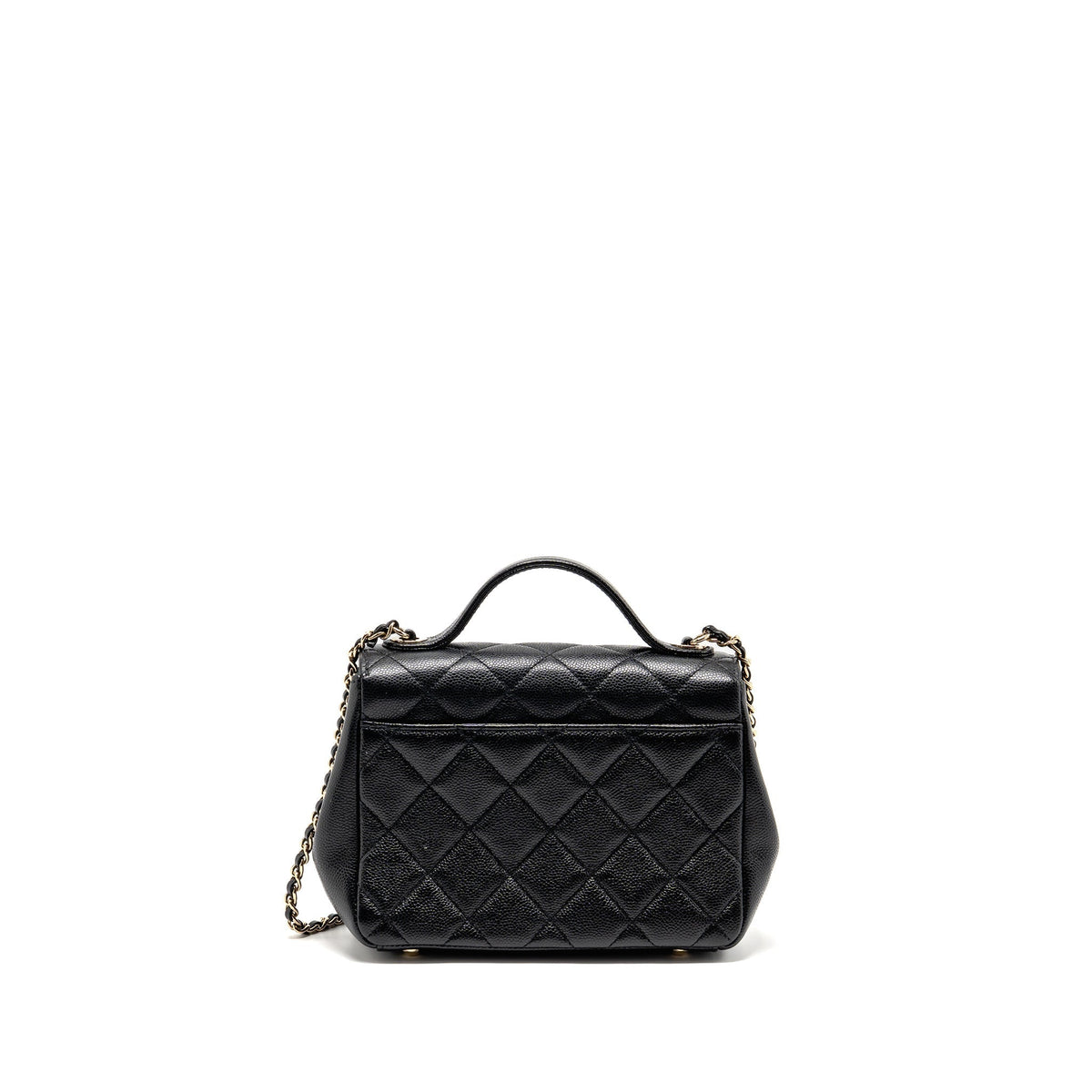 CHANEL SMALL BUSINESS AFFINITY CAVIAR BLACK LGHW