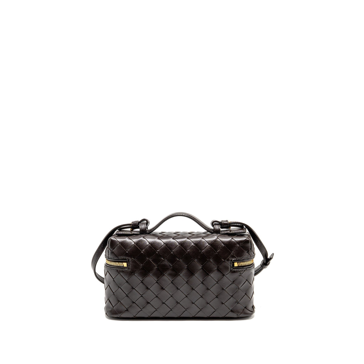 BOTTEGA VENETA BANG BANG VANITY CASE WITH STRAP INTRECCIATO LEATHER FONDANT GHW