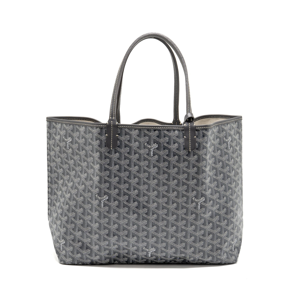 GOYARD SAINT LOUIS PM TOTE GOYARDLINE CANVAS GREY SHW