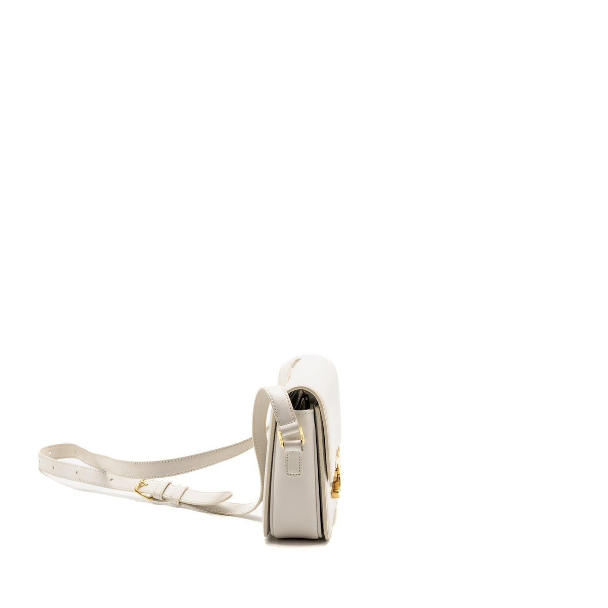 CELINE TEEN TRIOMPHE BAG CALFSKIN WHITE IVORY GHW