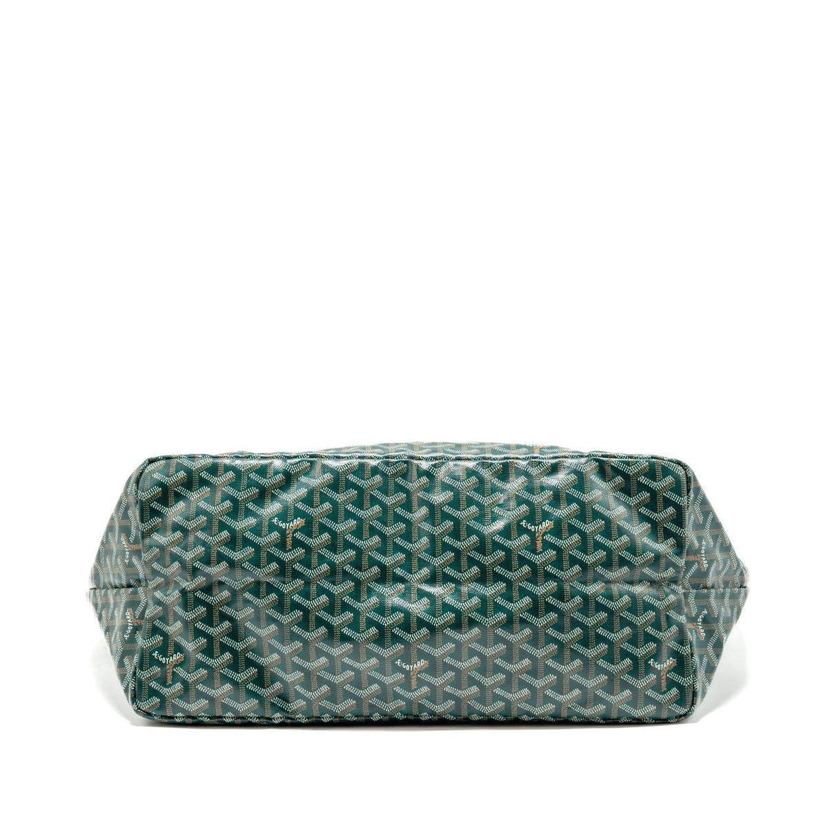 GOYARD SAINT LOUIS GM TOTE GOYARDINE CANVAS/CALFSKIN GREEN SHW