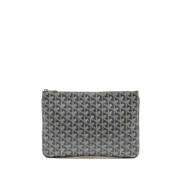 GOYARD SENAT MM POUCH GOYARDINE CANVAS GREY SHW