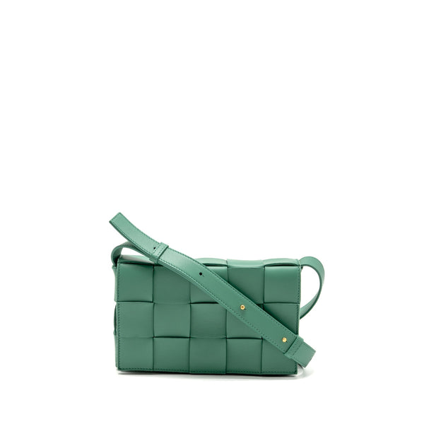 BOTTEGA VENETA CASSETTE BAG LAMBSKIN GREEN GHW