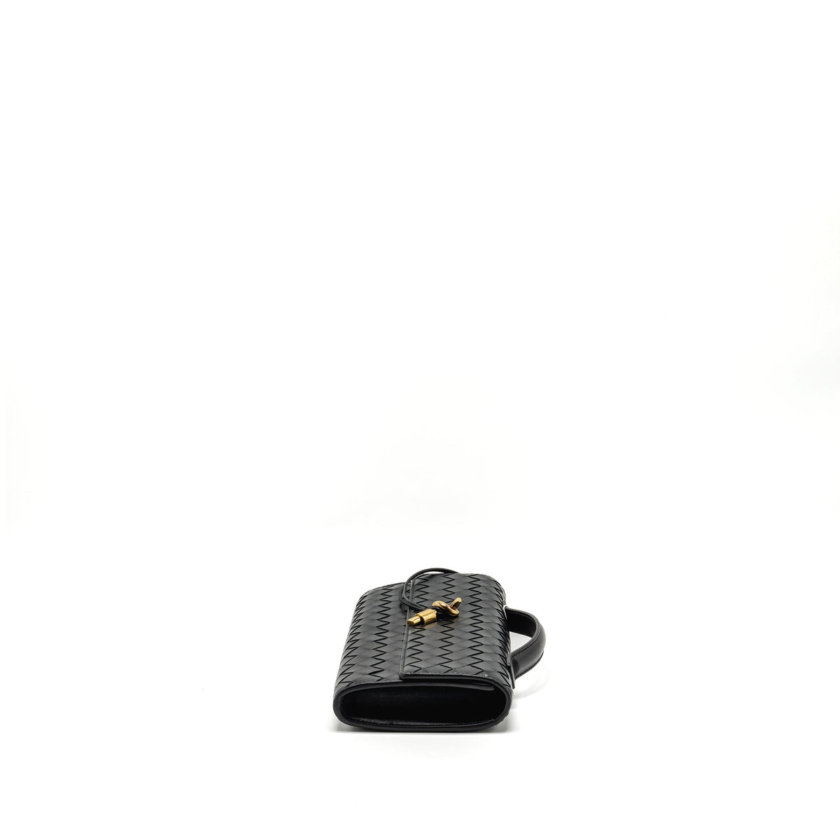 BOTTEGA VENETA ANDIAMO CLUTCH LAMBSKIN BLACK GHW