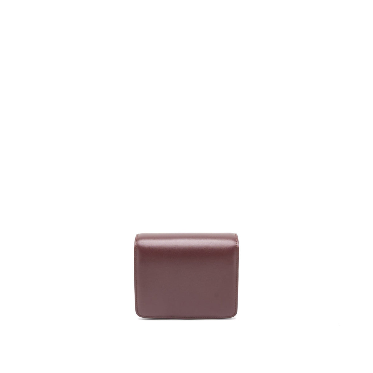 CELINE MINI BOX CALFSKIN BURGUNDY BRUSHED GHW