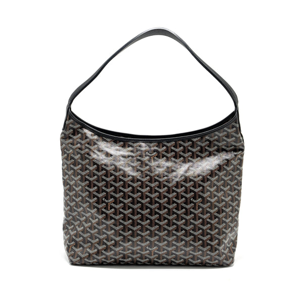 GOYARD BOHEME HOBO BAG GOYARDLINE CANVAS/CALFSKIN BLACK SHW