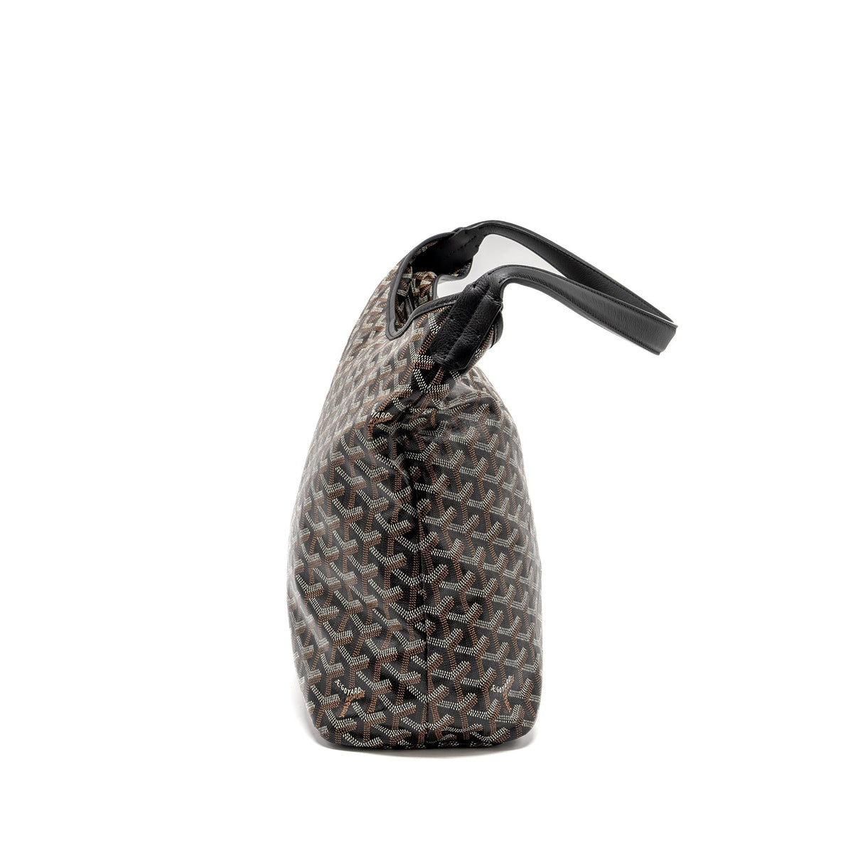 GOYARD BOHEME HOBO BAG GOYARDINE CANVAS / CALFSKIN BLACK SHW