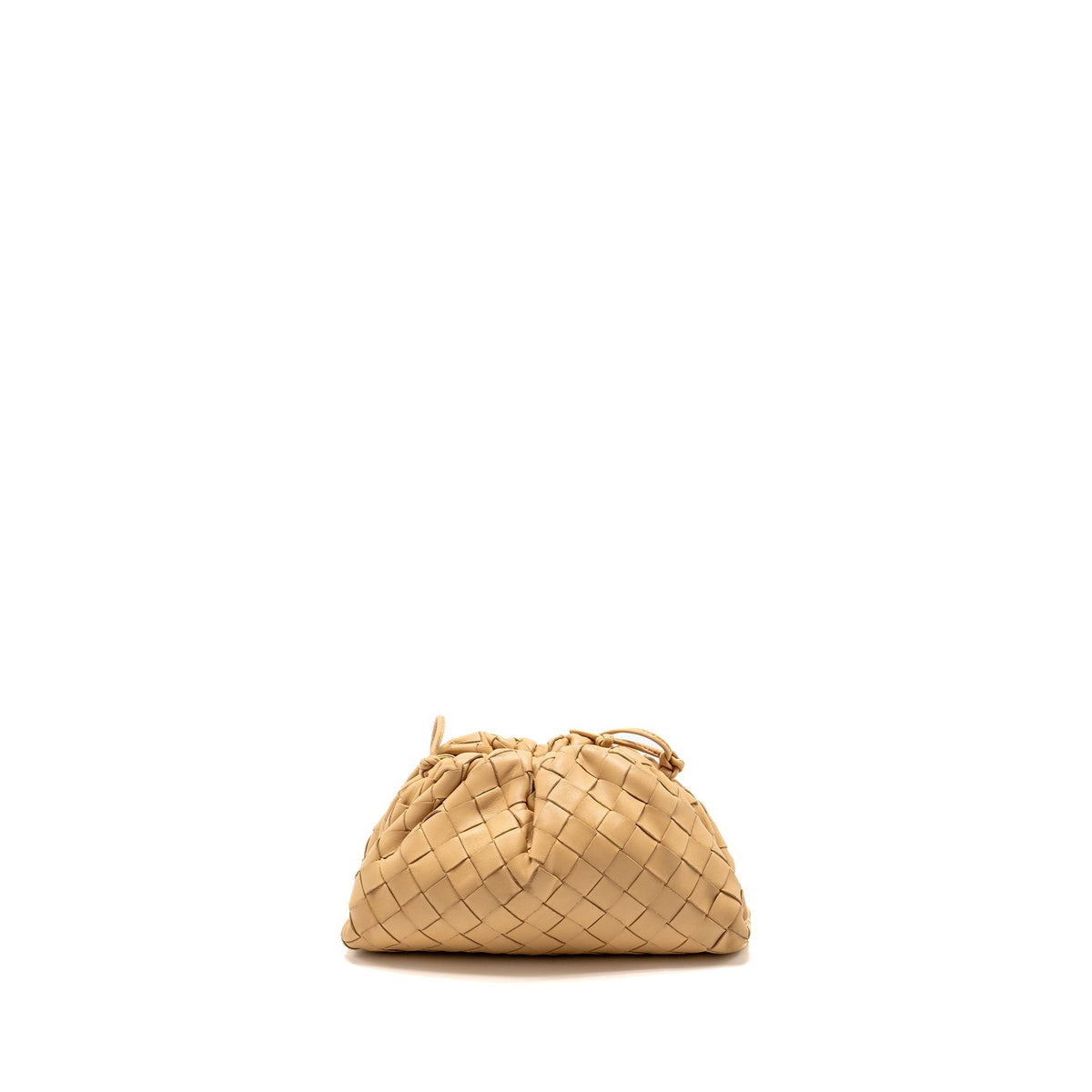BOTTEGA VENETA MINI POUCH INTRECCIATO LAMBSKIN BEIGE