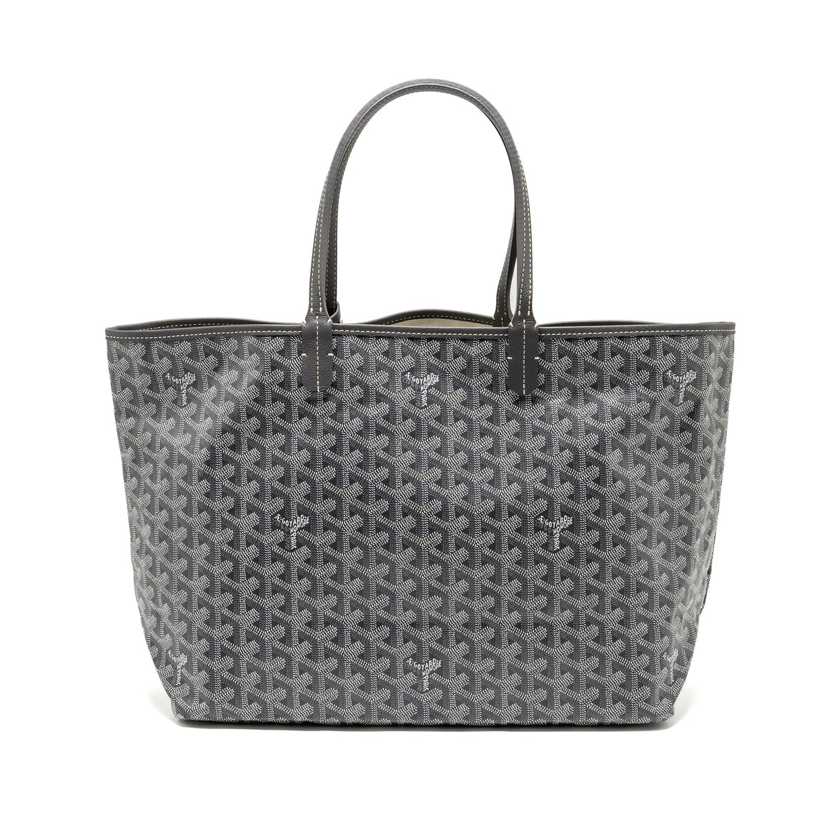 GOYARD SAINT LOUIS PM TOTE BAG GOYARDLINE CANVAS GREY SHW
