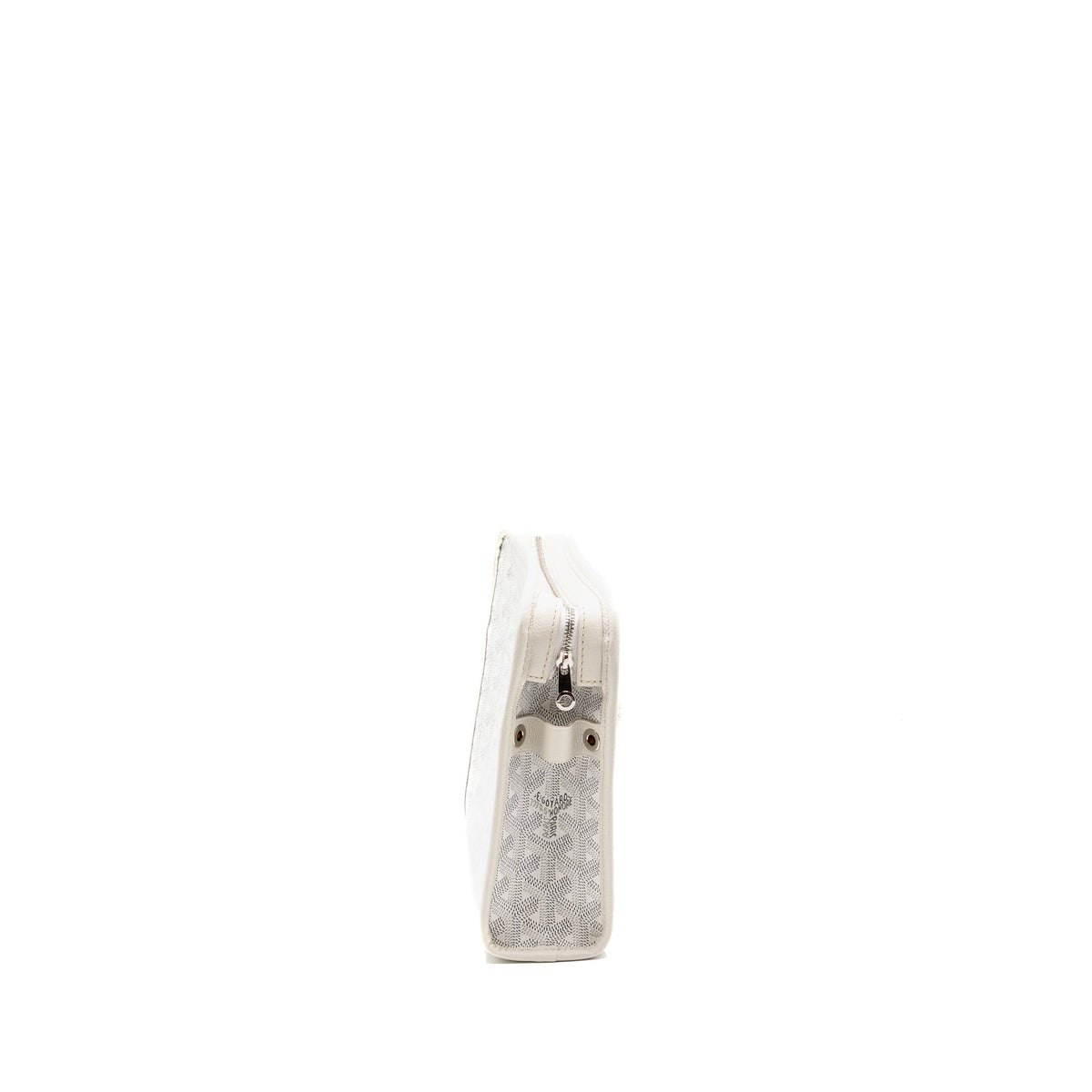GOYARD JOUVENCE MM TOILETRY BAG GOYARDINE CANVAS WHITE SHW