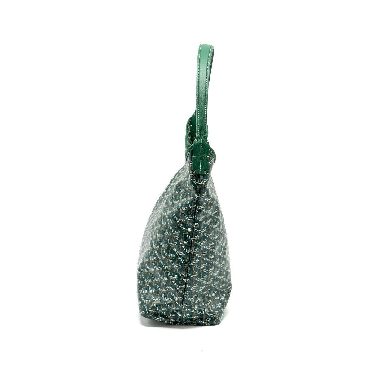 GOYARD BOHEME HOBO BAG GOYARDLINE CANVAS / CALFSKIN GREEN SHW