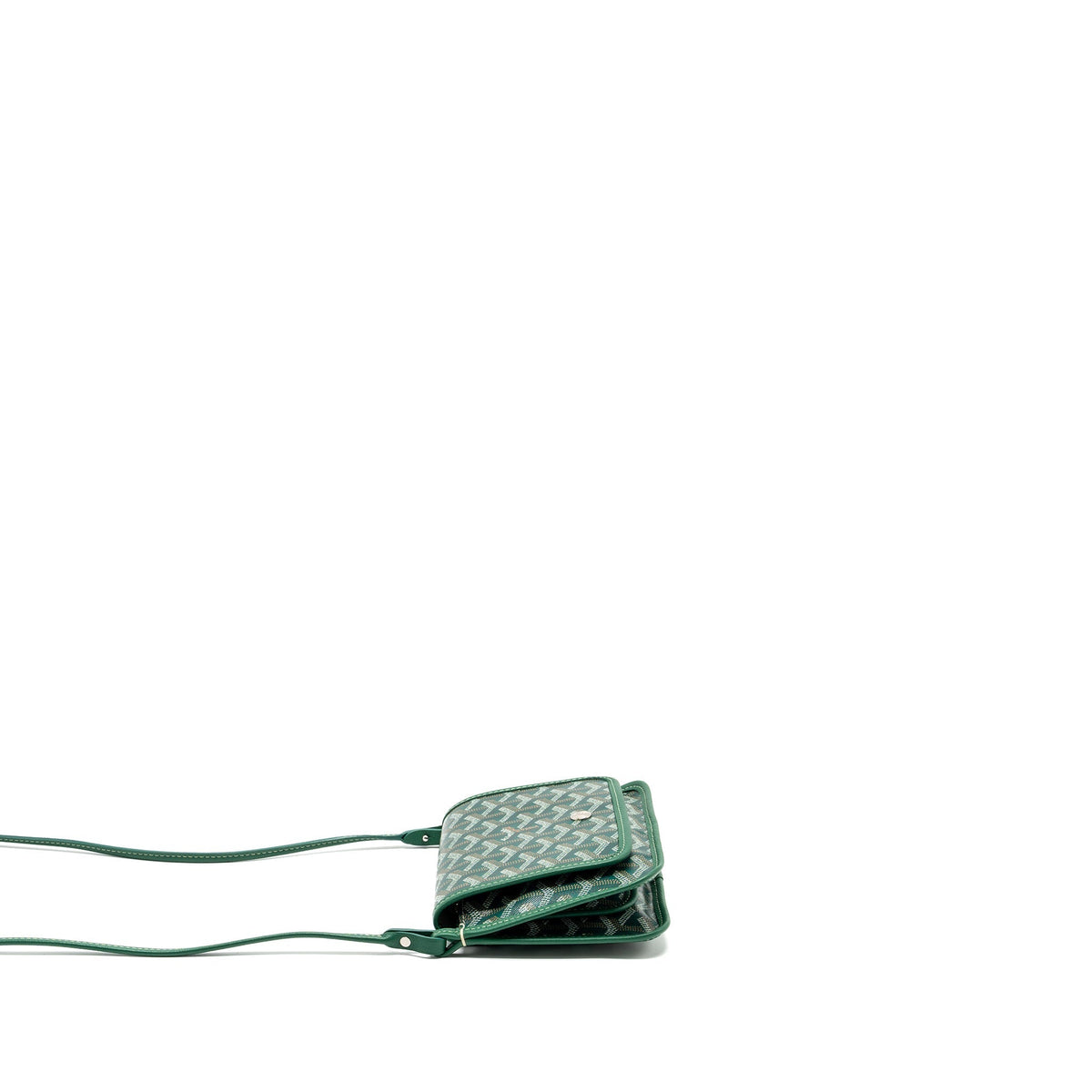 GOYARD PORTEFEUILLE POCHETTE PLUMET GOYARDINE CANVAS VERT SHW