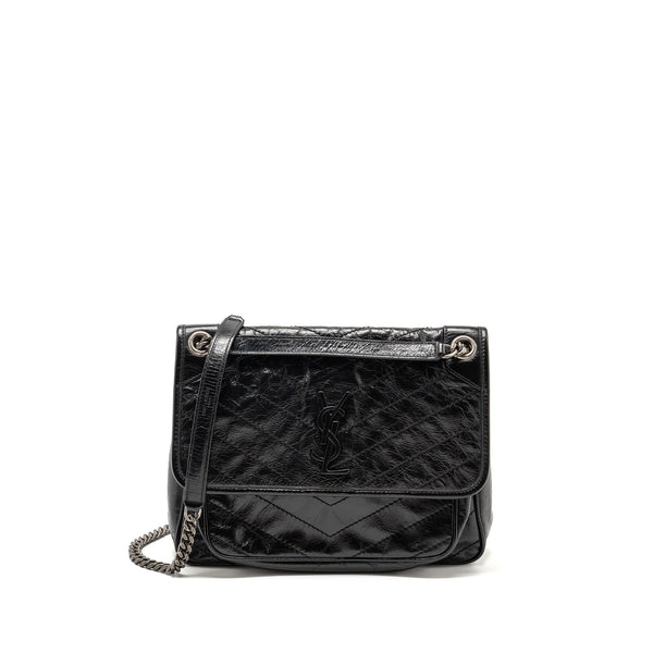 SAINT LAURENT/YSL MEDIUM NIKI CHAIN BAG VINTAGE CALFSKIN BLACK SHW