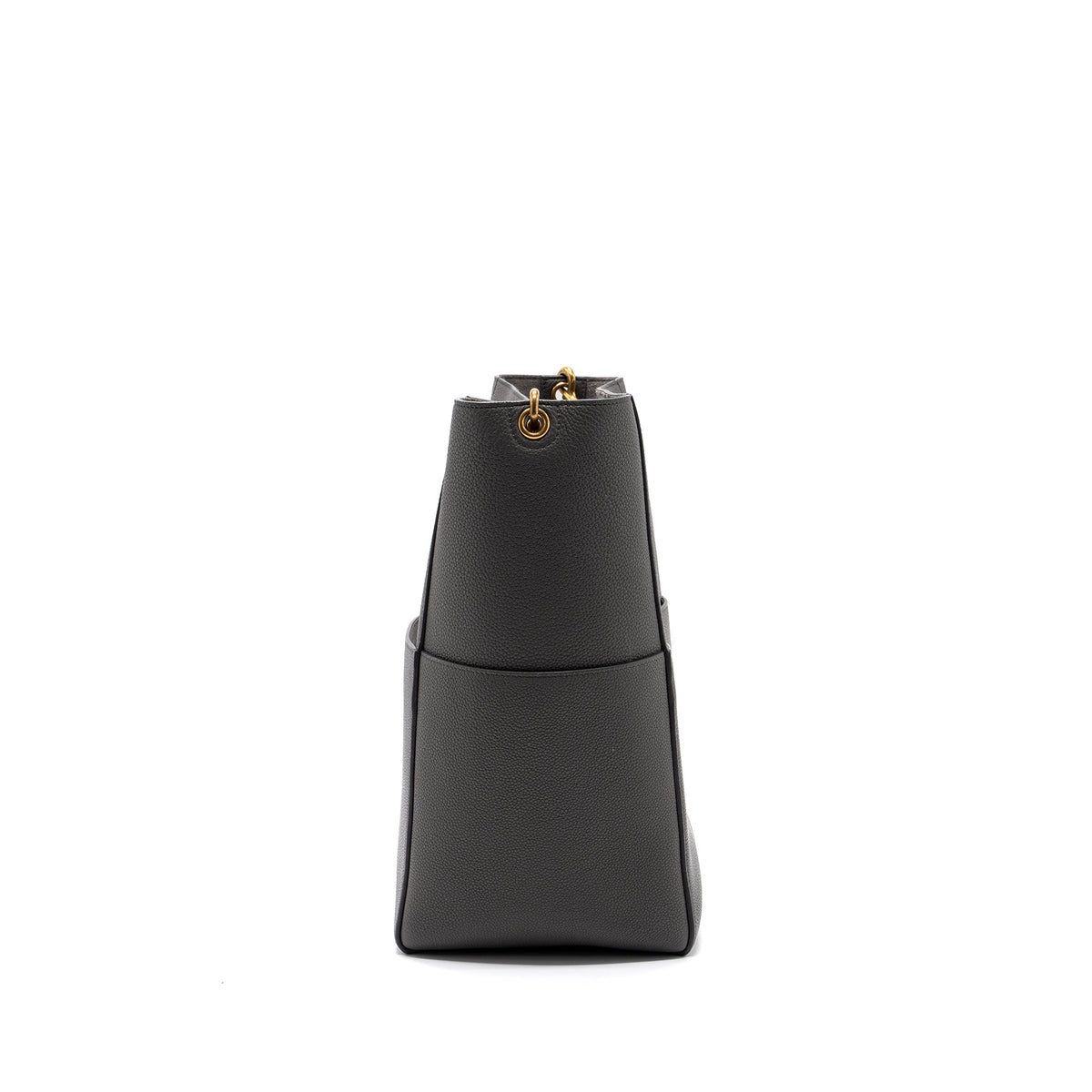 CELINE SANGLE BUCKET GRAINED CALFSKIN GREY GHW
