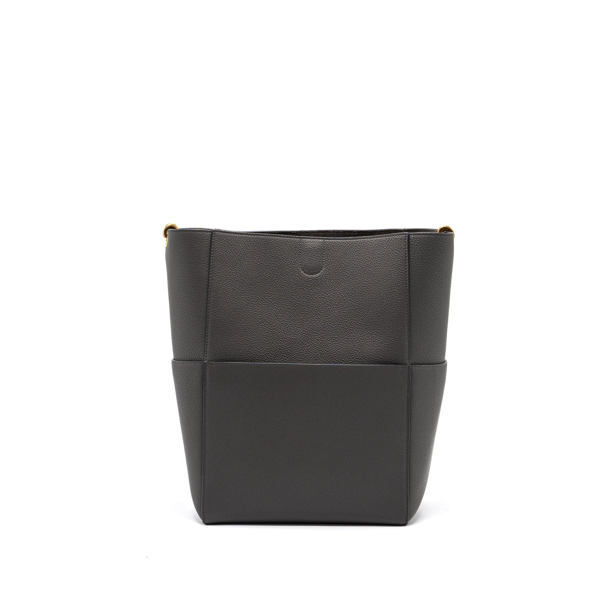 CELINE SANGLE BUCKET GRAINED CALFSKIN GREY GHW