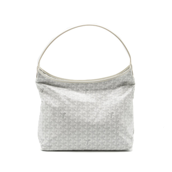GOYARD BOHEME HOBO BAG GOYARDLINE CANVAS/CALFSKIN WHITE SHW