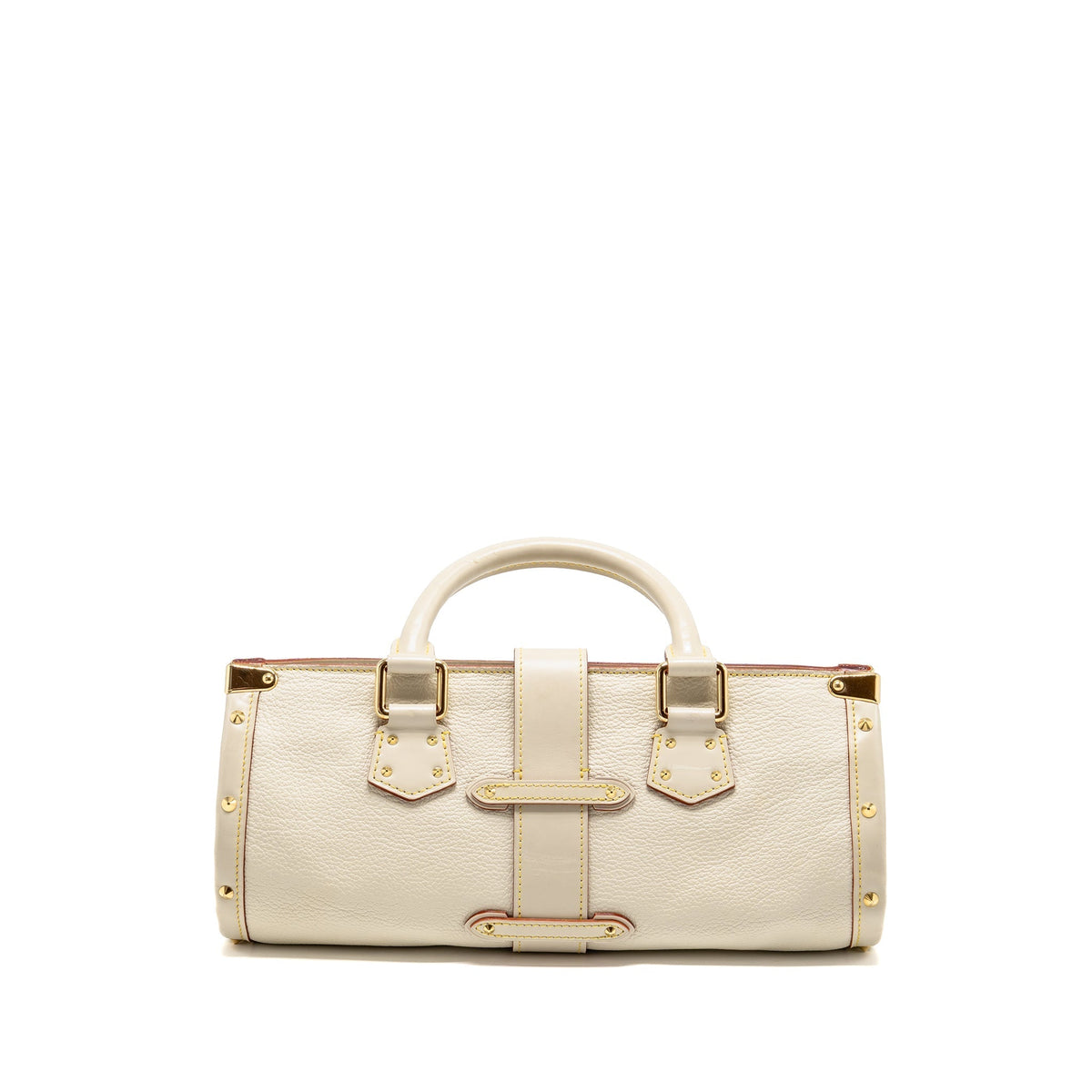 LOUIS VUITTON VINTAGE SUHALI L’EPANOUI PM LEATHER WHITE GHW