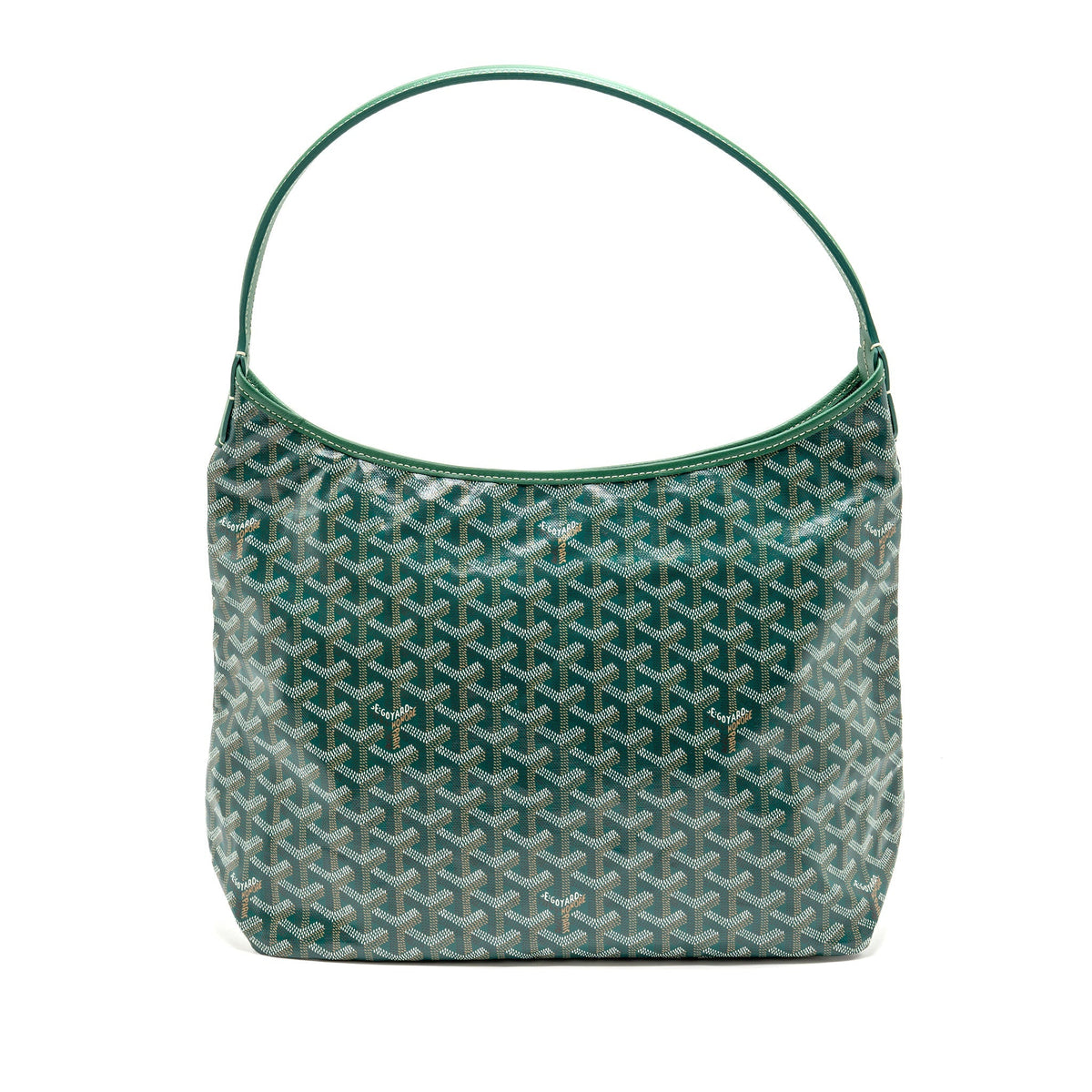 GOYARD BOHEME HOBO PM GOYARDINE CANVAS/CALFSKIN GREEN SHW