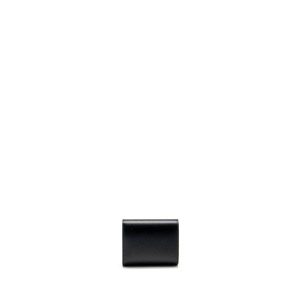 CELINE SMALL TRIOMPHE FLAP WALLET SHINY CALFSKIN BLACK GHW