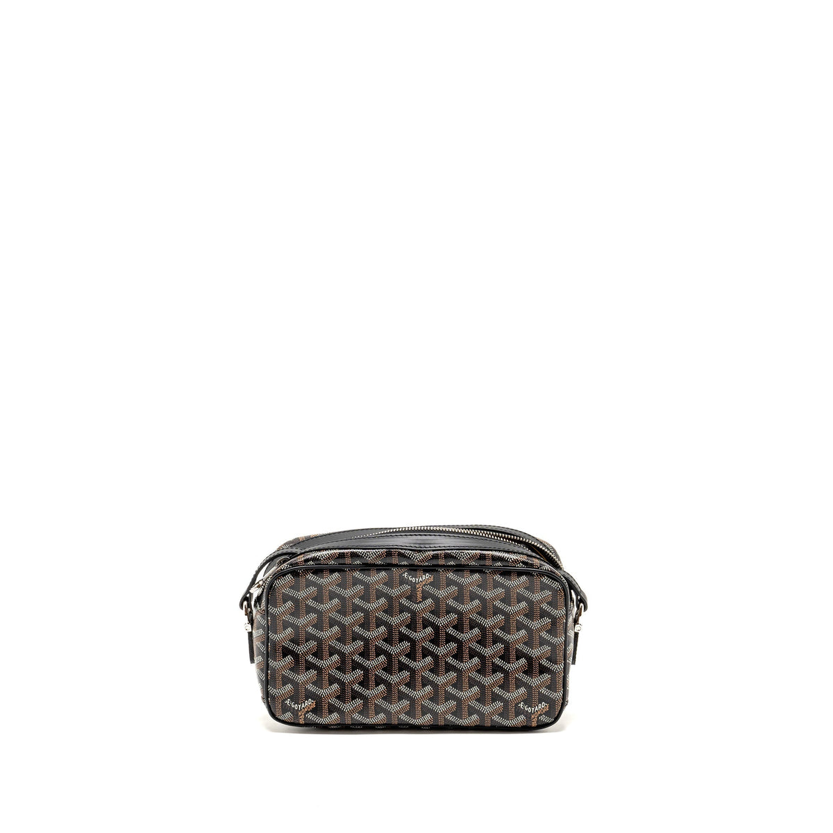 GOYARD CAP VERT PM CROSSBODY BAG GOYARDINE CANVAS/LEATHER BLACK SHW