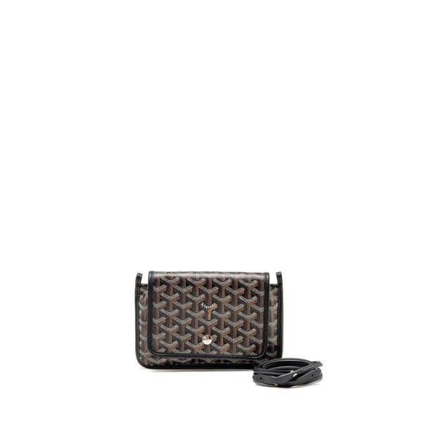 GOYARD PLUMET POCKET POCHETTE GOYARDINE CANVAS BLACK SHW