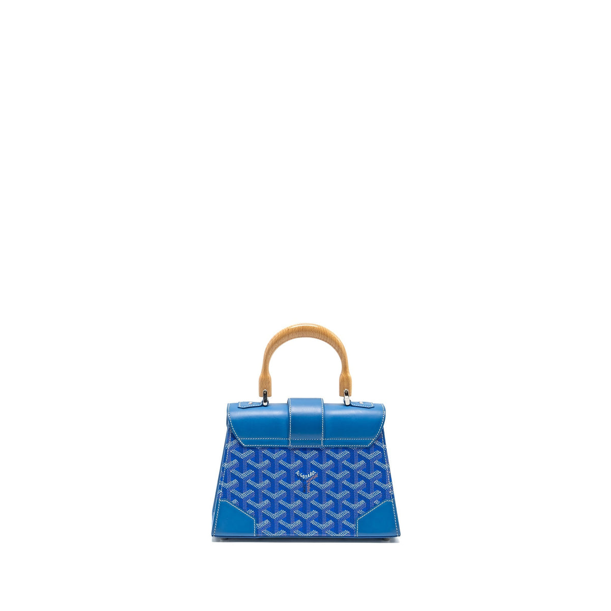 GOYARD STRUCTURE SAIGON PM BAG CANVAS/CALFSKIN BLUE SHW