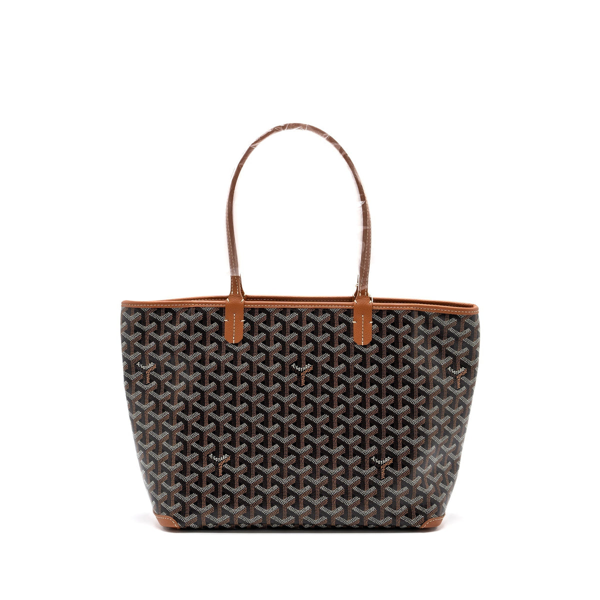 GOYARD ARTOIS PM BAG CANVAS/ CALFSKIN BLACK/ TAN SHW