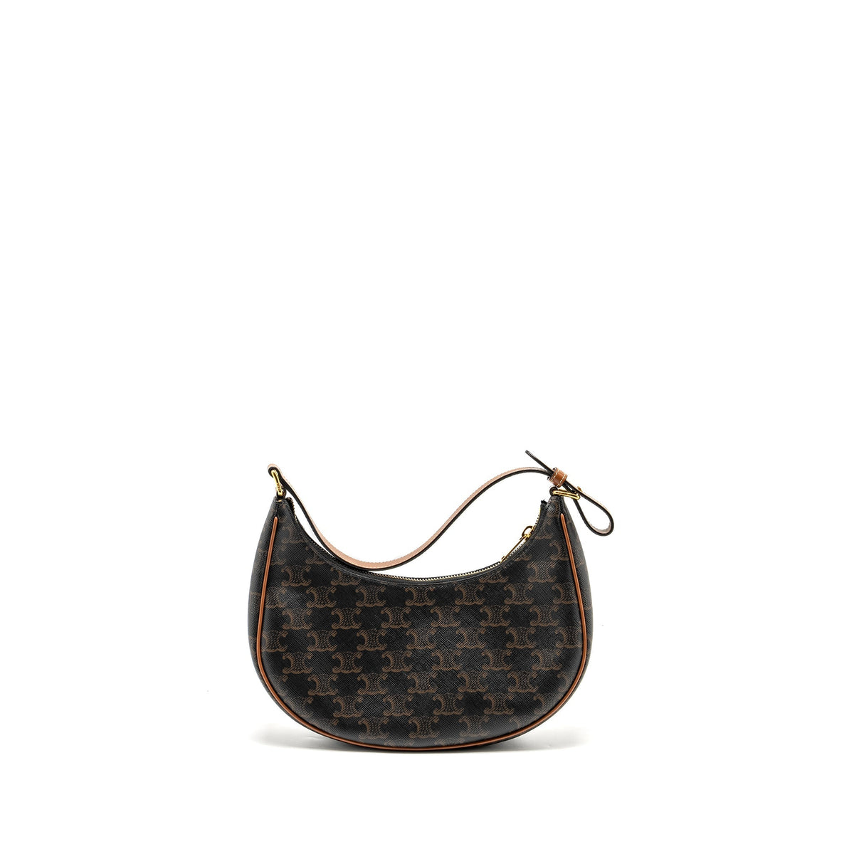 CELINE AVA BAG TRIOMPHE CANVAS / CALFSKIN BROWN GHW