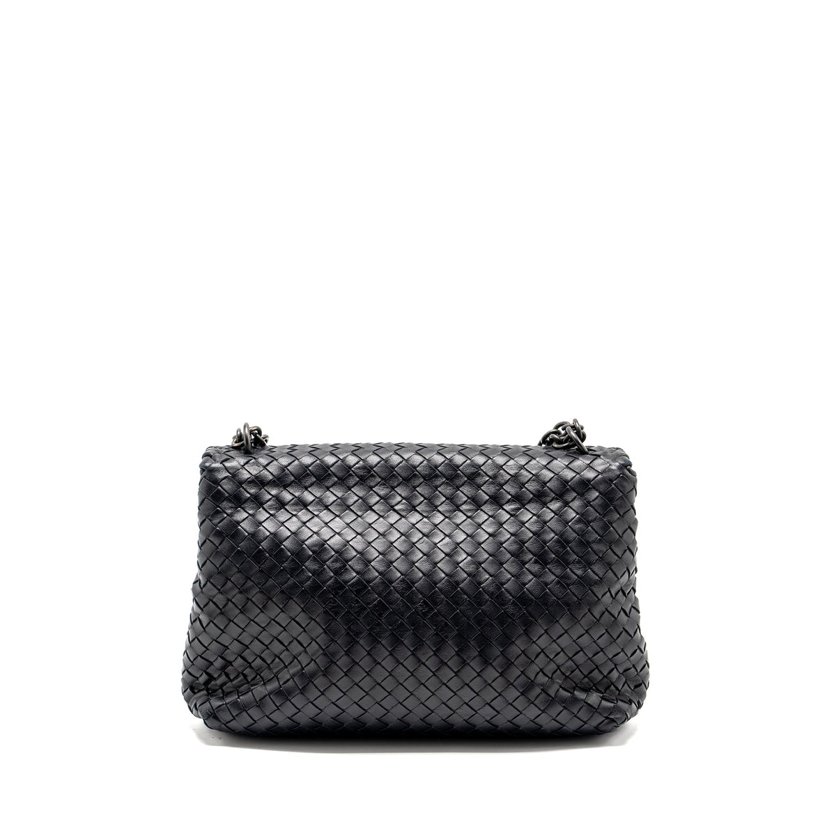 BOTTEGA VENETA OLYMPIA BAG LEATHER BLACK WITH BLACK HARDWARE