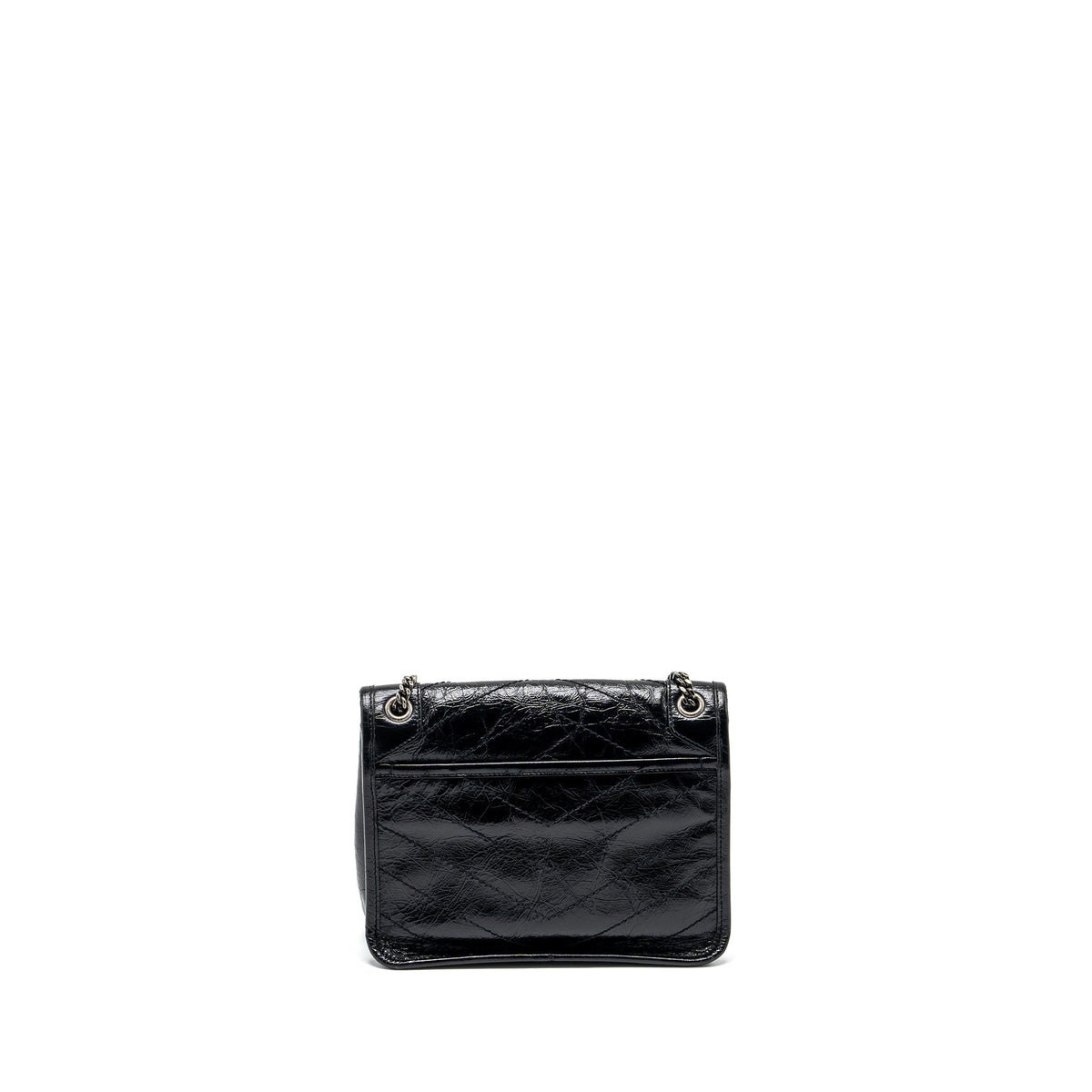 SAINT LAURENT BABY NIKI LEATHER BLACK SHW