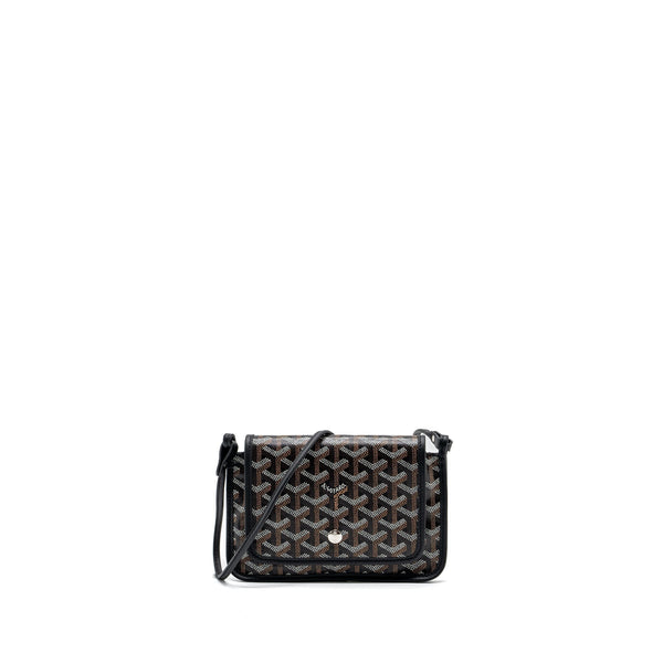 GOYARD PLUMET POCHETTE CANVAS/ LEATHER BLACK SHW