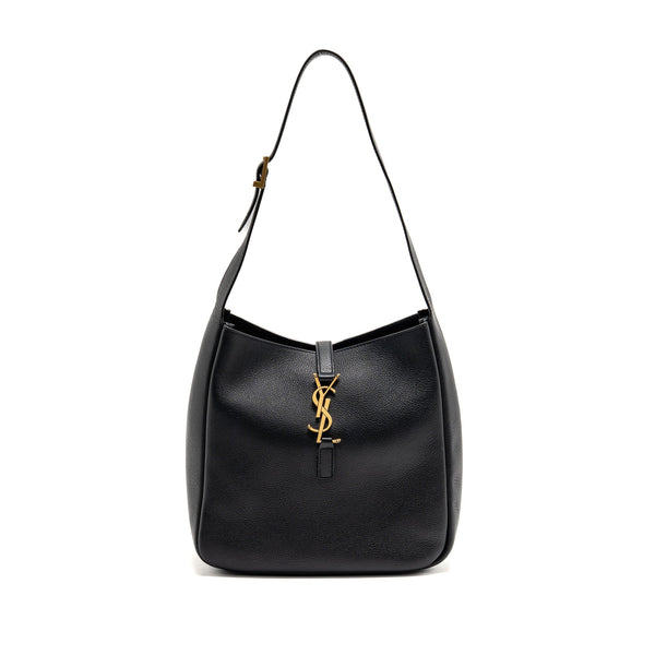 SAINT LAURENT LE 5 A 7 SOFT SMALL BAG CALFSKIN BLACK GHW