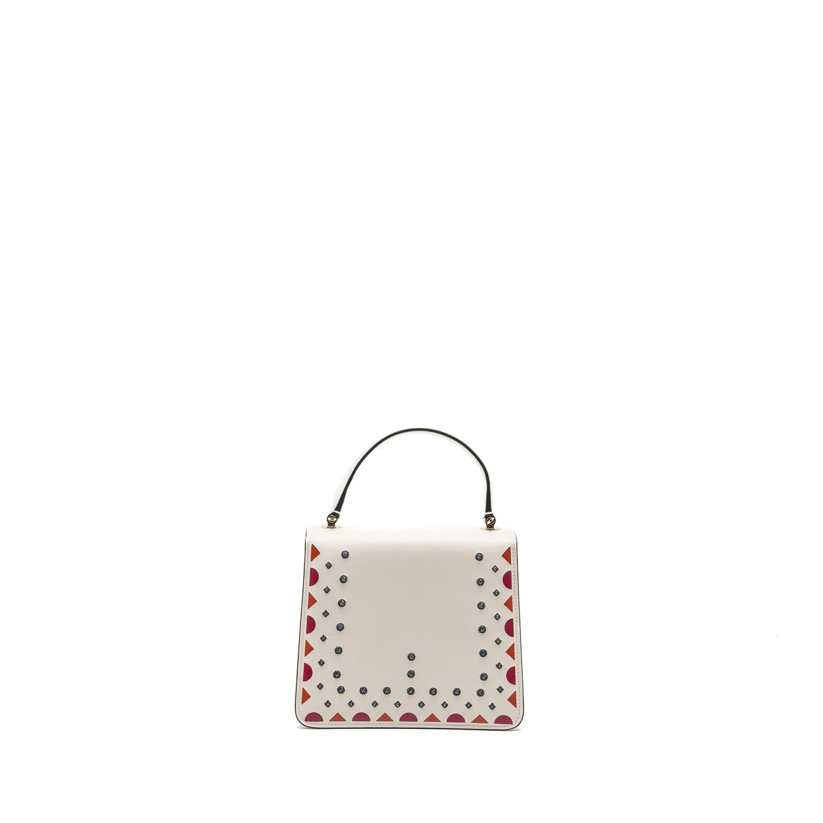 BVLGARI SERPENTI FOREVER TOP HANDLE BAG LIMITED EDITION CALFSKIN WHITE/MULTICOLOUR LGHW