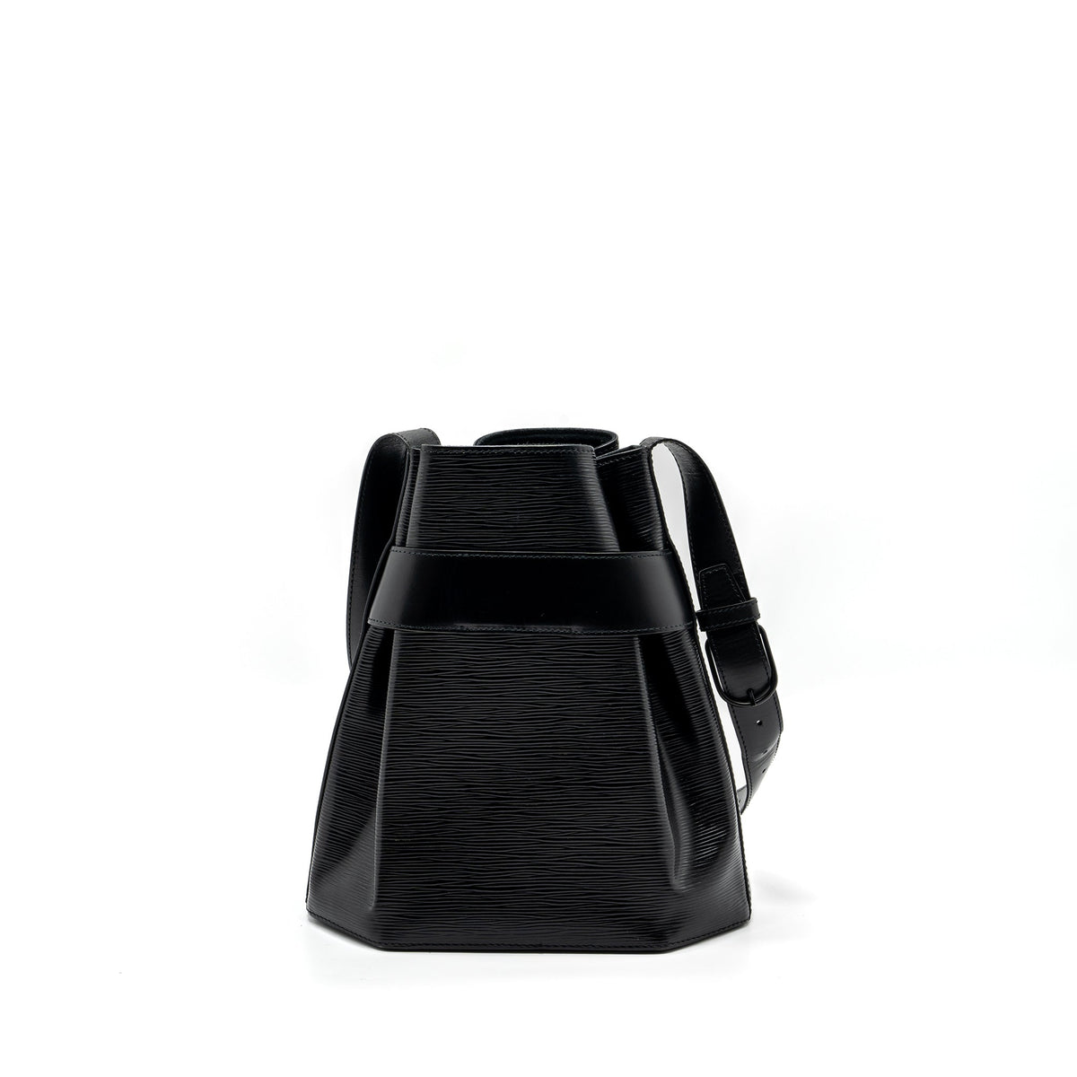 LOUIS VUITTON VINTAGE SAC SEAU BUCKET CROSSBODY BADGE EPI BLACK SHW